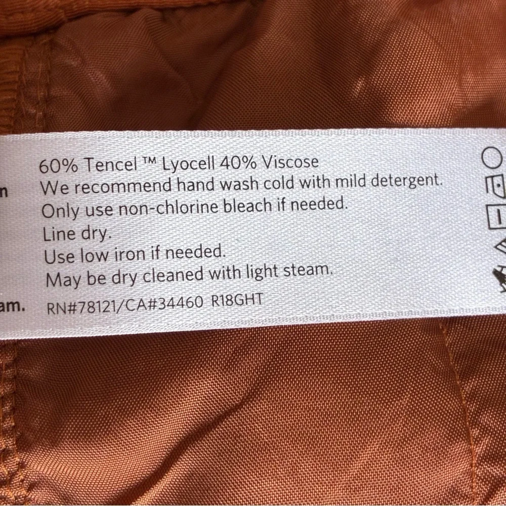 Eileen Fisher Tencel Viscose Straight Ankle Cropped Pants Color Musk Large